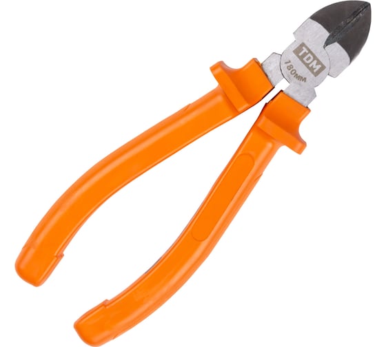 Бокорезы (кусачки для проводов) TDM ELECTRIC с пластиковыми рукоятками, углеродистая сталь, 180 мм, серия "Гранит" SQ1009-0302
