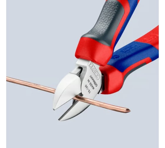 Бокорезы KNIPEX 160 мм, хром, 3-комп ручки KN-7005160