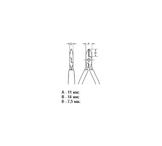 Бокорезы для электроники Knipex KN-7722115ESD