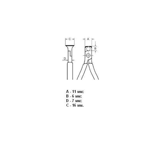 Торцевые кусачки для электроники KNIPEX KN-6411115