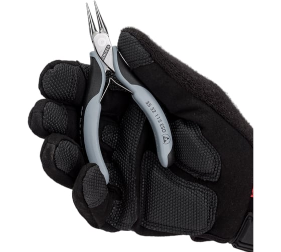 Антистатические захватные круглогубцы для электроники KNIPEX KN-3532115ESD