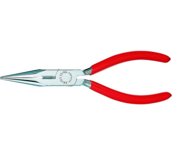 Длинногубцы KNIPEX  с реж. кромк. радиомонтаж., полукругл. прям. губки,  хром, 1К ручки KN-2503125