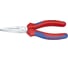 Длинногубцы KNIPEX плоские рифлённые губки 50 мм, 190 мм, хром, 2К ручки KN-3015190 1