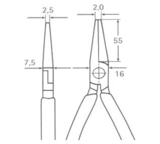 Захватные длинногубцы KNIPEX KN-3111160SB
