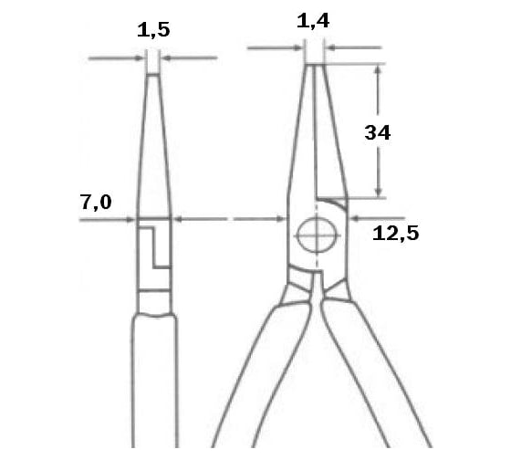 Плоскогубцы для юстировки KNIPEX KN-3211135