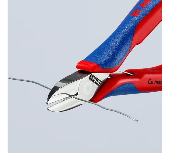 Бокорезы для электроники KNIPEX округлая головка, 130 мм, 2-комп ручки KN-7702130