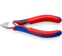 Бокорезы для электроники KNIPEX  острая головка, без фаски, 130 мм, 2-комп ручки KN-7742130 Бокорезы для электроники, острая головка, без фаски, 130 мм, 2-комп ручки