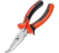 Длинногубцы MATRIX NICKEL, 160 мм, изогнутые никелированные, двухкомпонентные рукоятки// 17420