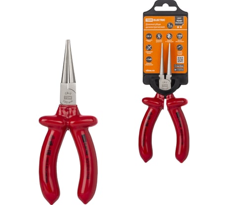 Диэлектрические круглогубцы TDM ELECTRIC 160 мм, 1000 В, CR-V, «ПрофиЭлектрик» SQ1010-1105