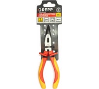 Диэлектрические длинногубцы GREPP силовые, изогнутые, двухкомпонентная рукоятка, 160 мм 205-105