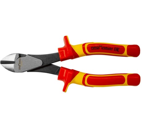 Боковые диэлектрические кусачки Промлайн 180мм, сталь cr-v, до 1000В, с 2К рукояткой ПЛ0210301180НД_z022