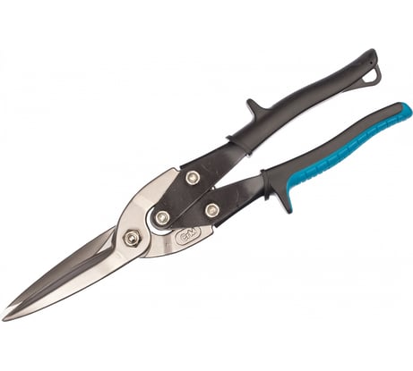 Ножницы по металлу GROSS PIRANHA 270 мм, прямой проходной рез, сталь - СrMo, двухкомп. рук-к 78329