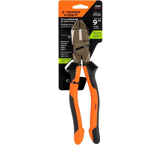 Профессиональные плоскогубцы Truper 9" T200-9X 12351