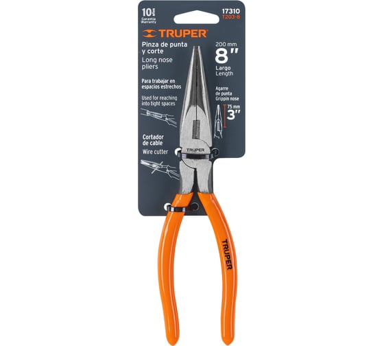 Длинногубцы 200 мм Truper T203-8 17310