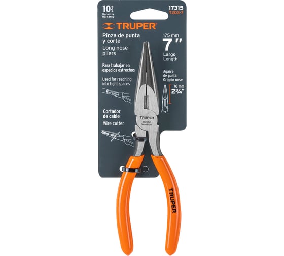 Длинногубцы 180 мм Truper T203-7 17315