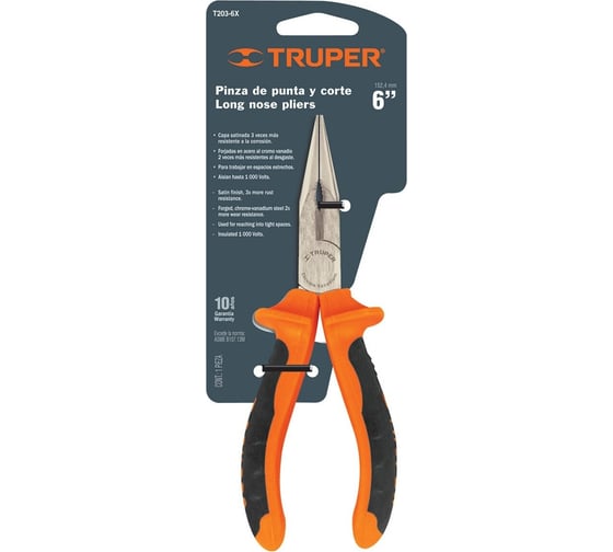 Длинногубцы 150 мм Truper T203-6X 17334