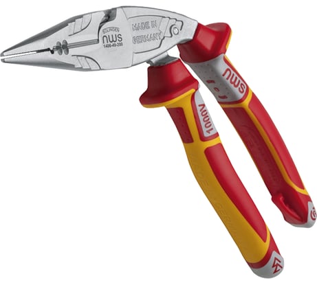 Диэлектрические комбинированные длинногубцы 200мм NWS ErgoCombi 1406-49-VDE-200