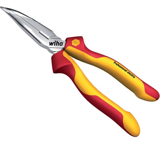 Телефонные плоскогубцы с режущей кромкой изогнутые Professional electric VDE Z 05 1 200 06 Wiha 26729