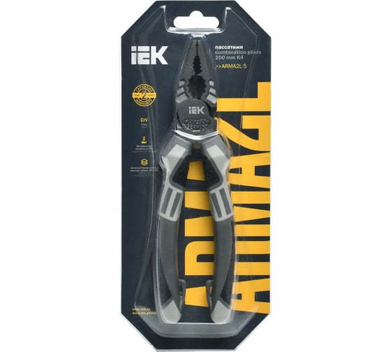 Пассатижи IEK ARMA2L 5 K4 200 мм A2L5-PL10-K4-200