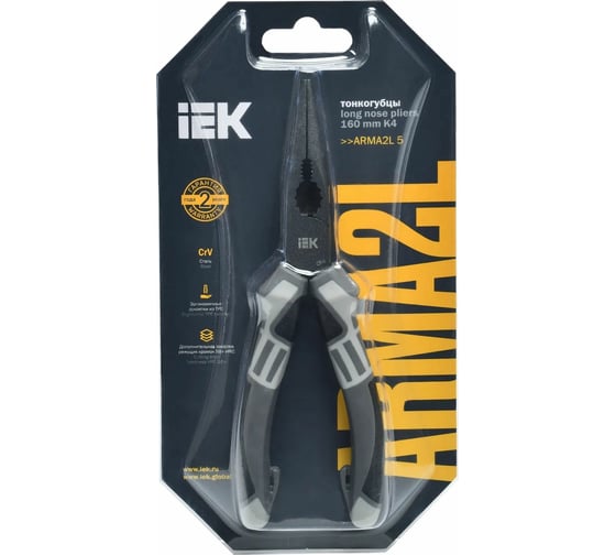 Тонкогубцы IEK ARMA2L 5 K4 160 мм A2L5-LN10-K4-160