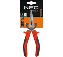 Удлиненные прямые плоскогубцы NEO Tools 160 мм 1000 В 01-053