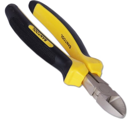 Никелированные бокорезы SANTOOL 200 мм с двукомпонентной ручкой 031101-102-200