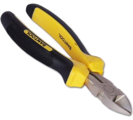 Никелированные бокорезы SANTOOL 160 мм с двукомпонентной ручкой 031101-102-160