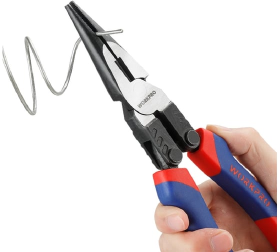 Длинногубцы для тяжелых работ WORKPRO 200 мм,  8 дюймов WP231088