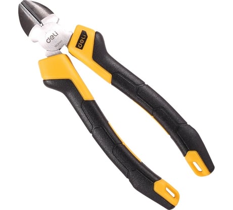 Диагональные бокорезы DELI dl2207z 180мм сталь crv, прорезиненная двухкомпонентная ручка 110707