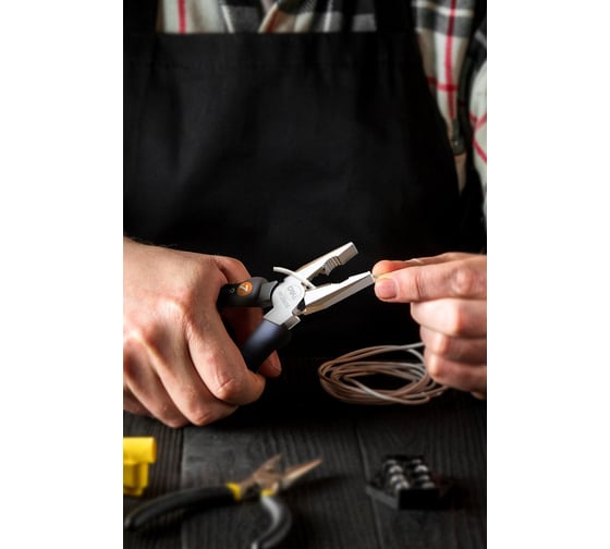 Комбинированные плоскогубцы DELI home series gray ht2007c 180мм эксклюзивный дизайн, рукоятка софттач пластик, подарочная упаковка 112892