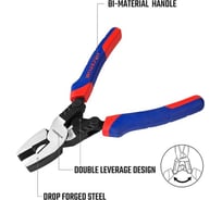Комбинированные плоскогубцы для тяжелых работ WORKPRO 200 мм, 8 дюймов WP231089