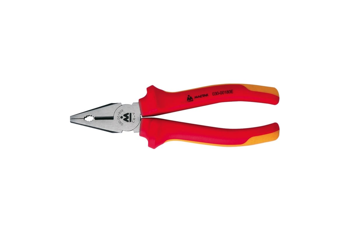 Комбинированные диэлектрические плоскогубцы с держателем 180 мм МАСТАК ...