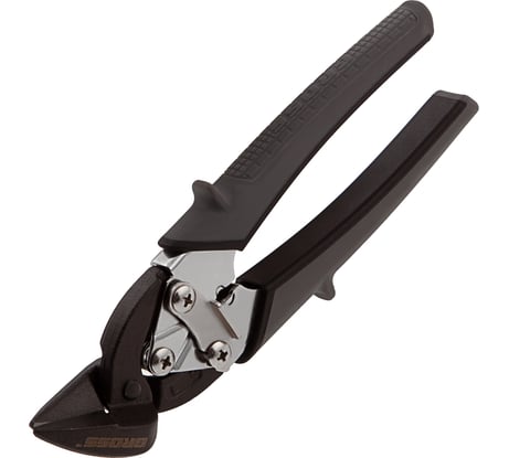 Ножницы по металлу GROSS PIRANHA 185 мм, прямой и левый рез, сталь - СrM, двухкомпонентные рукоятки 78359