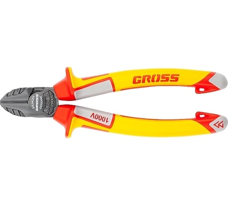 Бокорезы GROSS 180 мм, трехкомпонентные диэлектрические рукоятки, до 1000 В 17582