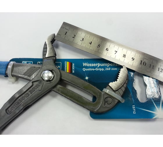 Переставные клещи 260мм, быстрозажимной механизм GROSS Quattro-Gripp 15712