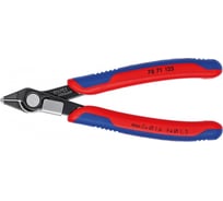 Прецизионные бокорезы KNIPEX Electronic Super Knips нерж., зажим для проволоки, 125 мм, 2-компонентные ручки SB KN-7871125SB