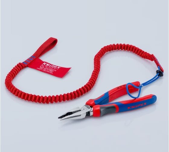 Комбинированные остроконечные плоскогубцы KNIPEX с удлинёнными губками, длина 185 мм, фосфатированные, 3-комп ручки KN-0822185
