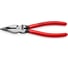 Комбинированные остроконечные плоскогубцы KNIPEX с удлинёнными губками, длина 185 мм, обливные ручки KN-0821185 1