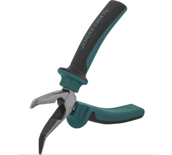 Изогнутые длинногубцы с двухкомпонентными рукоятками Jonnesway P1218 200мм 49415