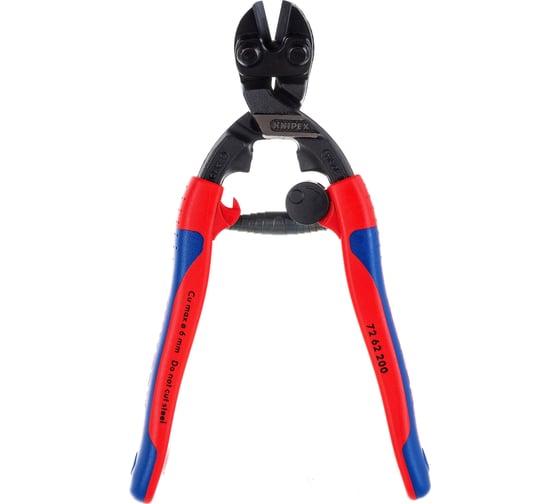Бокорезы для реза мягкого металла и пластика Knipex губки 20°,пружина, 200 мм, 2-комп ручки KN-7262200 1