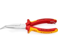 Плоские круглогубцы с режущими кромками, со страховочным креплением, 200 мм KNIPEX KN-2626200T