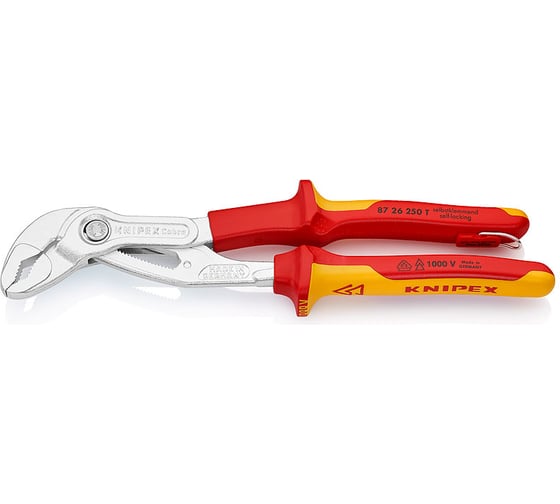 Клещи Cobra VDE, со страховочным креплением, 250 мм KNIPEX KN-8726250T