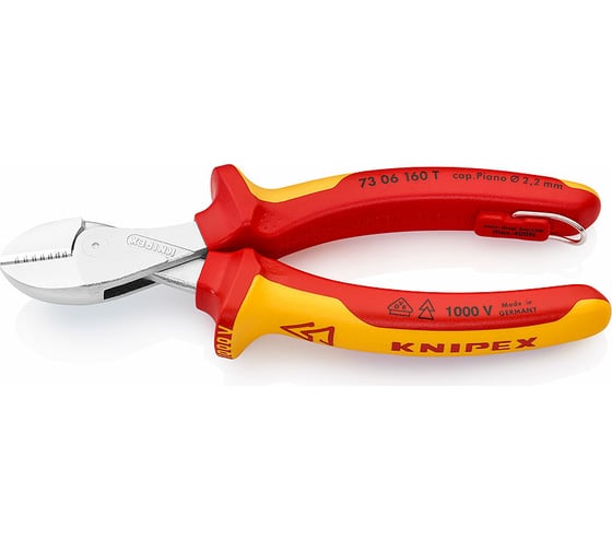 Кусачки со страховочным креплением 160 мм KNIPEX X-Cut KN-7306160T
