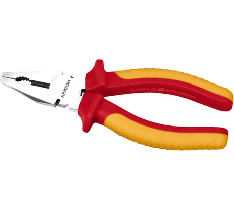 Диэлектрические пассатижи до 1000 В Cr-V 175 мм Кратон Dielectric 2 12 11 002