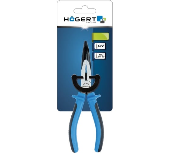 Плоскогубцы HOEGERT TECHNIK с длинными изогнутыми губками, 200 мм HT1P024