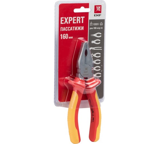 Пассатижи EKF Expert PROxima 160 мм, 1000 В 2826730 pas-160-exp-in