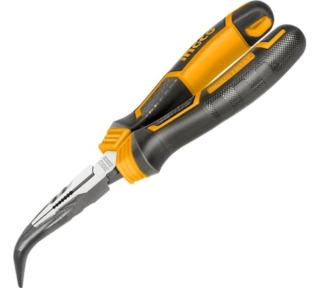 Тонкогубцы INGCO INDUSTRIAL изогнутые, 200 мм HHBNP28201