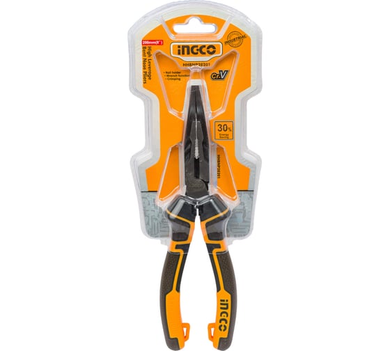 Тонкогубцы INGCO INDUSTRIAL изогнутые, 200 мм HHBNP28201