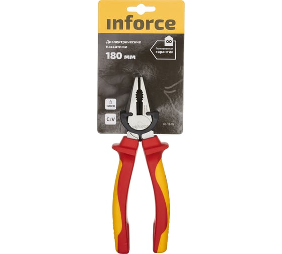 Диэлектрические пассатижи Inforce 180мм 1000В 06-18-19