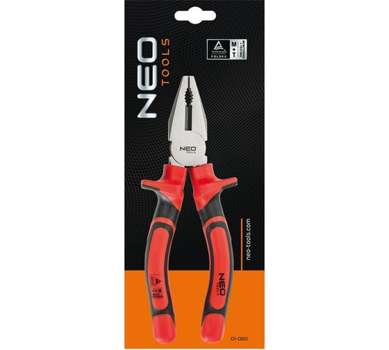 Комбинированные плоскогубцы NEO Tools 160мм, 1000В 01-060